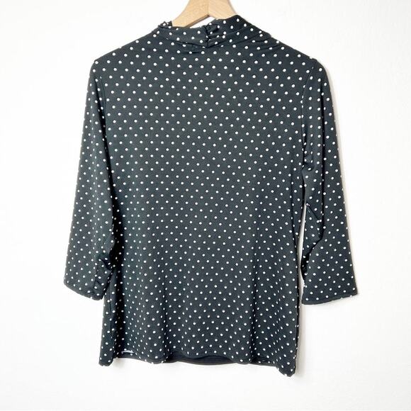 NOTATIONS BLACK POLKA DOT WOMEN BLOUSE SIZE LARGE BRAND NEW - Picture 3 of 6